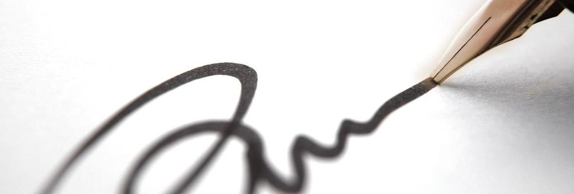 Handtekening schrijven